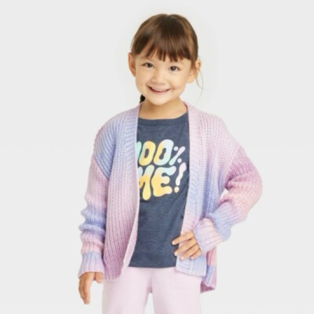 Cat & Jack Pink and Purple Kids Sweater